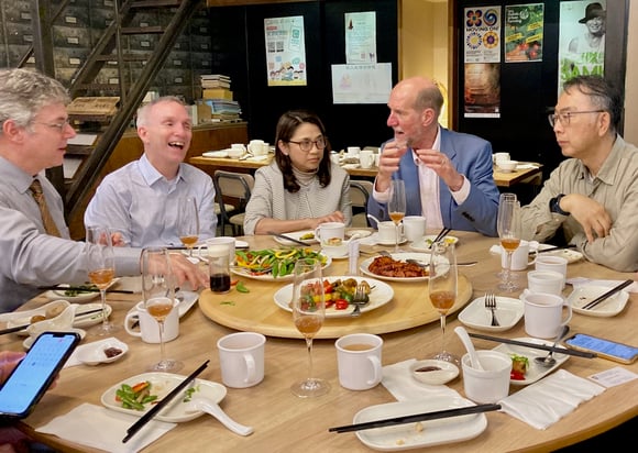 Martin Palmer with Hong Kong University lecturers